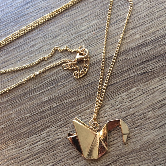 Crane Bird Origami Pendant - Picture 4 of 6